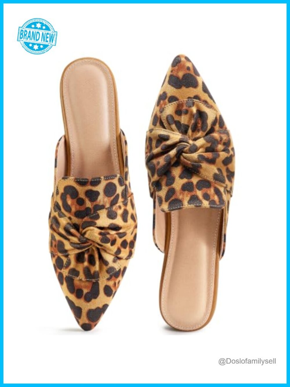 Suede Pointed Toe Mules with Bow Slip-On Lightweight Office